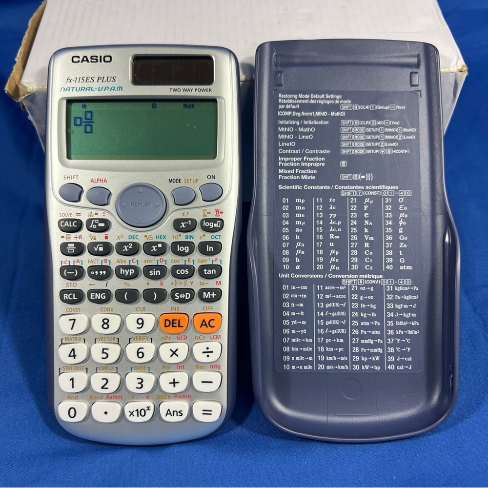Casio Scientific Calculator - Silver and Blue